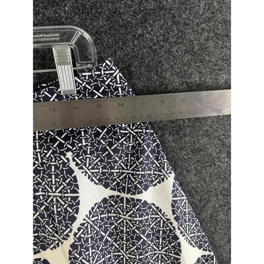 The Limited Skirt Women 12 White Geometric A-Line Midi Lined Mid Rise Casual